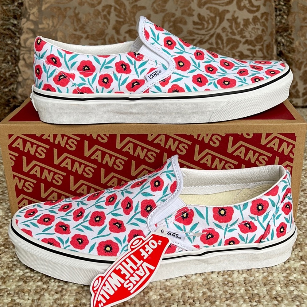 Vans Classic Slip-On Flowers/True White WMNS - Picture 1 of 16